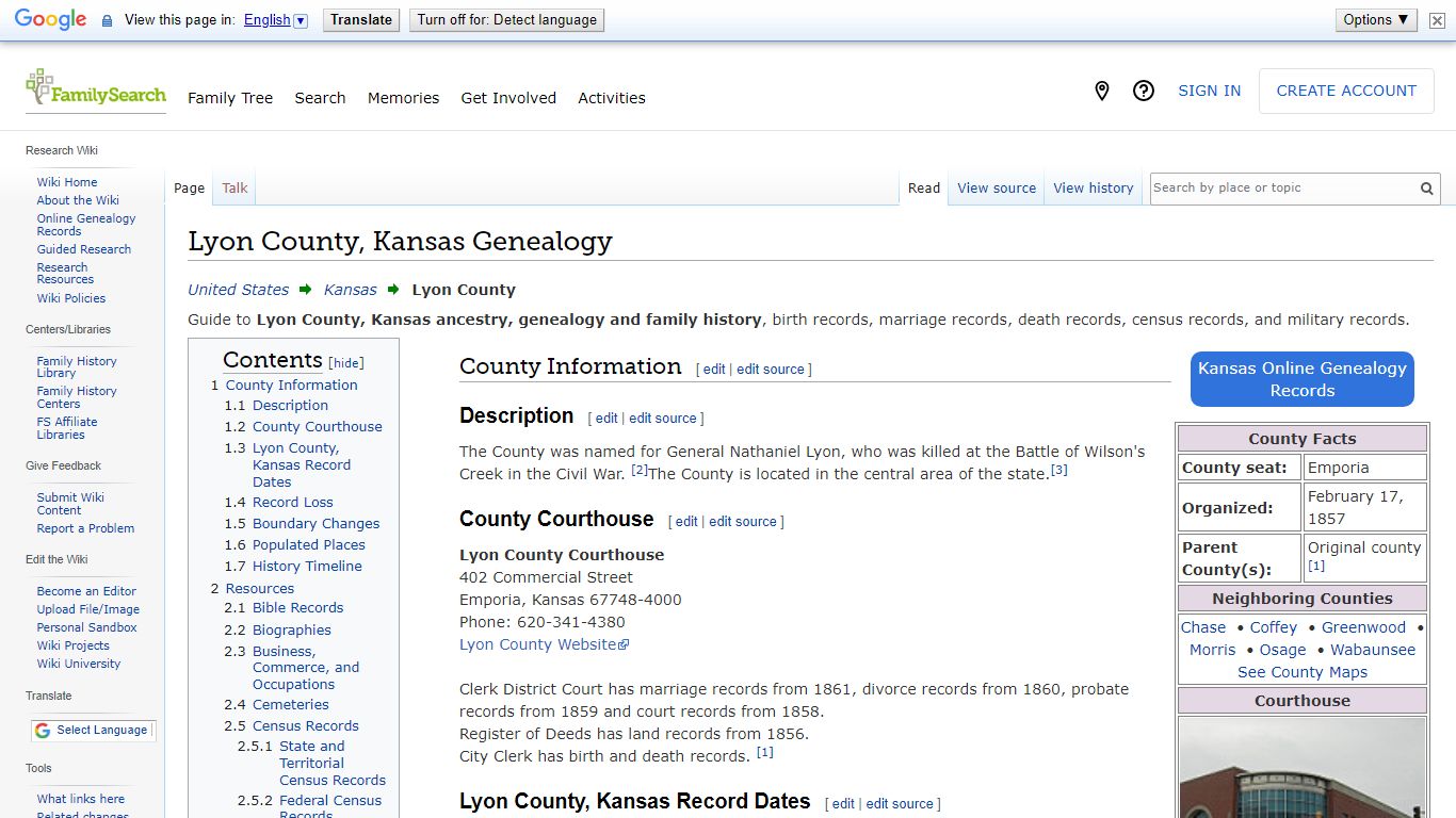 Lyon County, Kansas Genealogy • FamilySearch